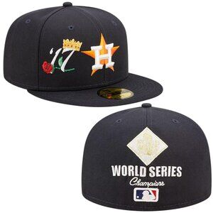 New Era Houston Astros 2017 Crown Champs 59FIFTY Fitted Hat Cap Men's Size 7 3/4